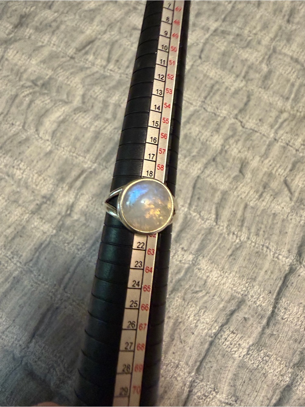 Sterling Silver Rainbow Moonstone Ring